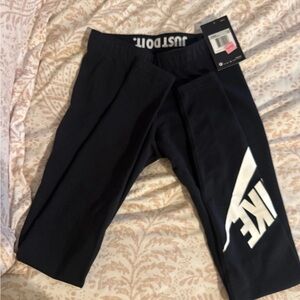 Nike Black Full Length Leggings with White Logo